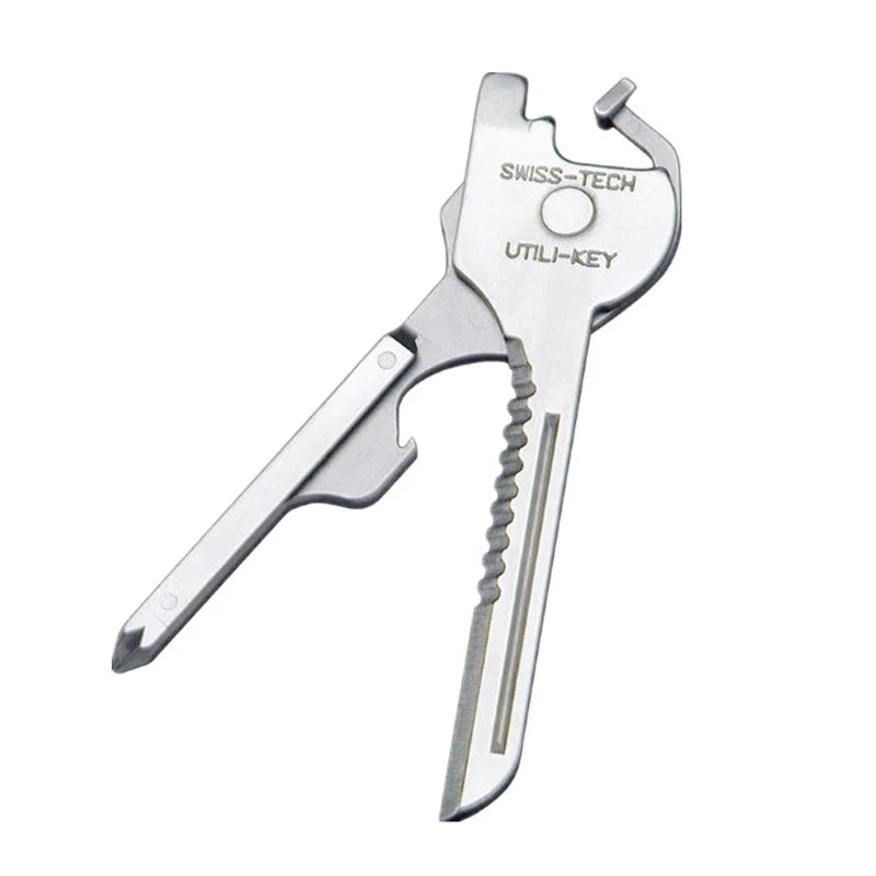 1PC EDC Multi Tool 6 in 1 Stainless Steel Utili-Key Key Ring Chain Pendant Pocket Cutter Mini Knife Unboxing Knife Screwdriver