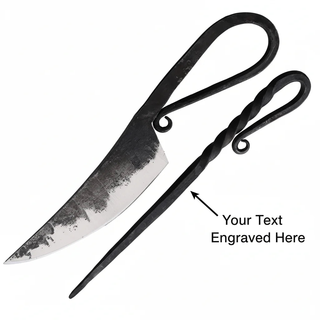 Forged Stainless Steel Knife Forged Includes: 6.75" Overall Spike