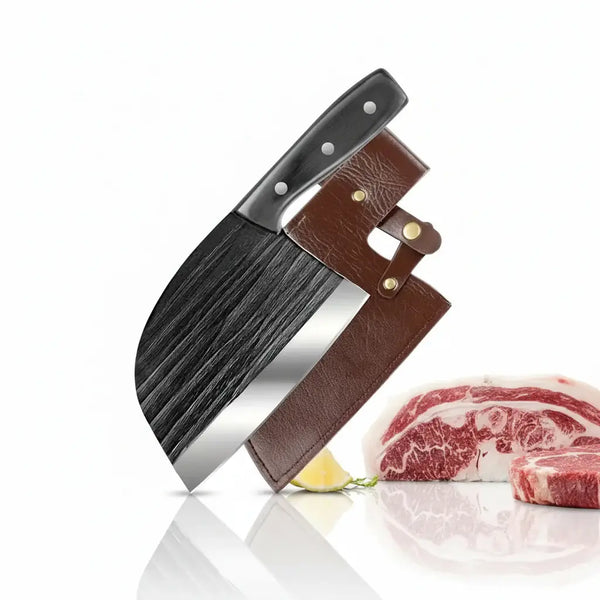 Stainless Steel Meat Cleaver Knife – Easy-Cut Bone & Poultry Knife