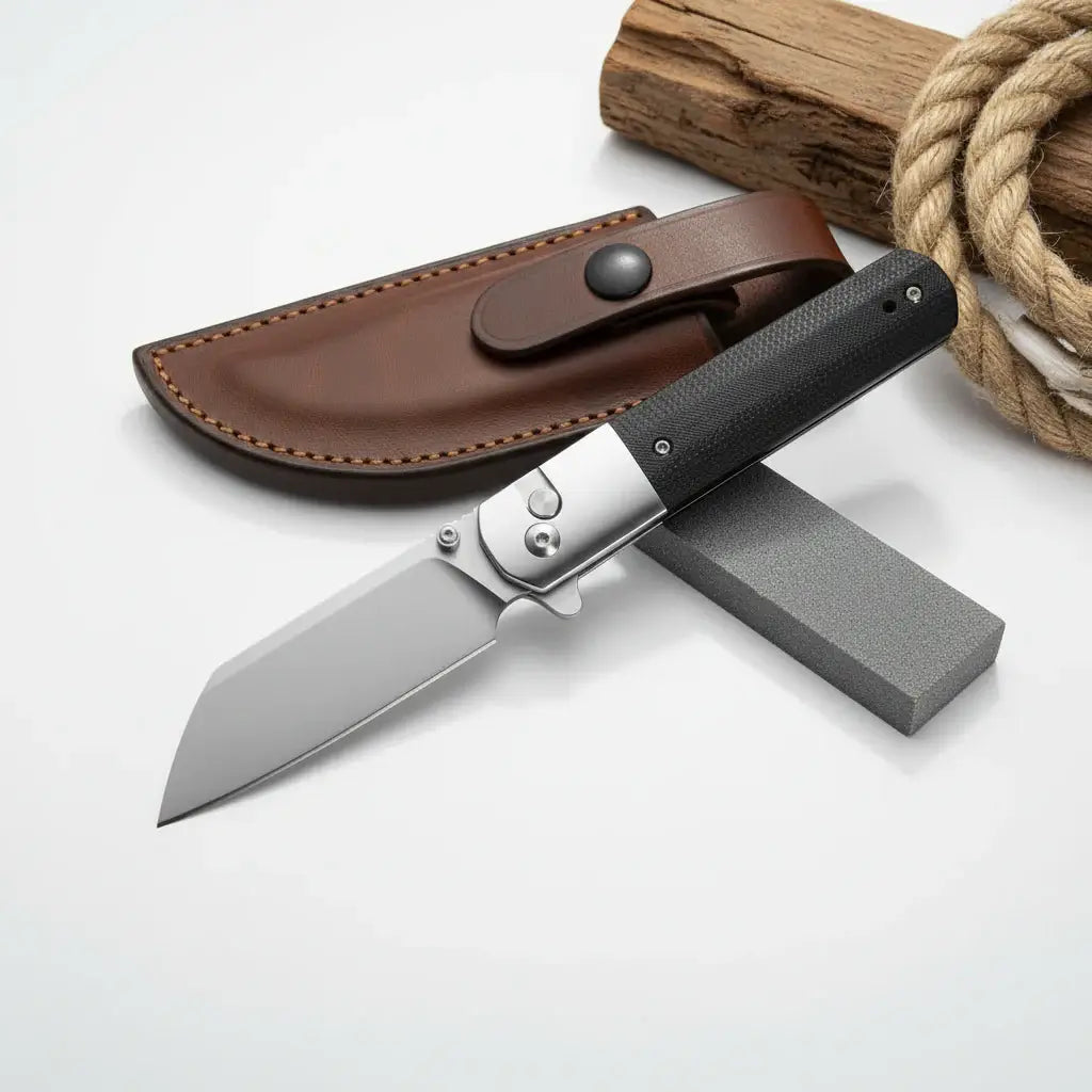 D2 Steel Tactical Folding Pocket Knife with G10 Handle – Outdoor & Survival
