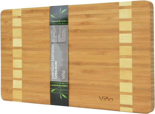 Bamboo Cutting Board – Medium 12”X 8” Kitchen Chopping Board Eco-Friendly, Best for Chopping Brie Cheese, Vegetable, Pastry Lemon