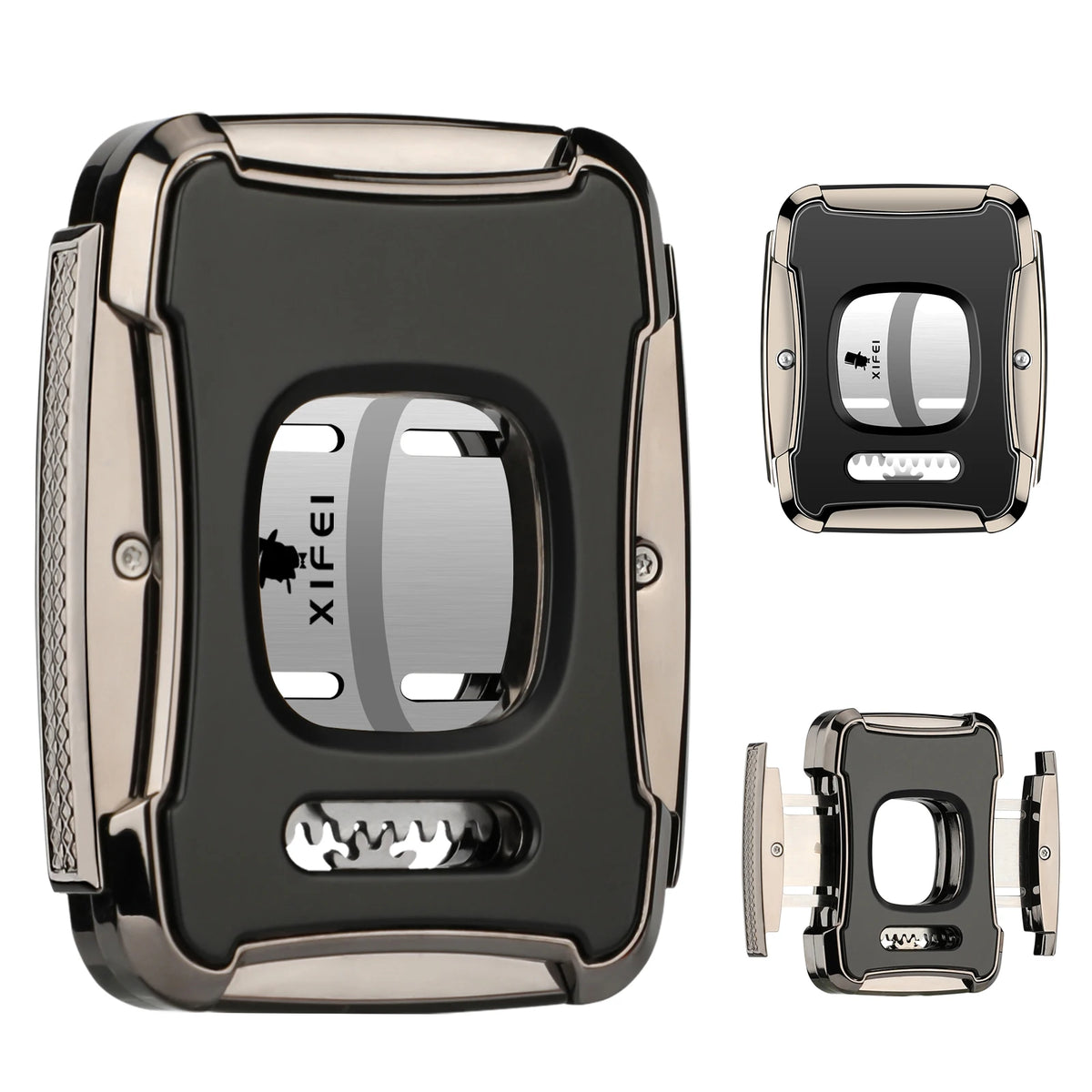 Cigar Cutter Guillotine Stainless Steel Double Blade Cigar Clippers Straight Cut Ergonomic Design Secure-Lock