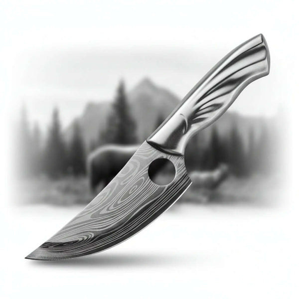 Damascus Stainless Steel Folding Knife – Bone Handle EDC Pocket Knife | Multi-Purpose Survival Knife for Men