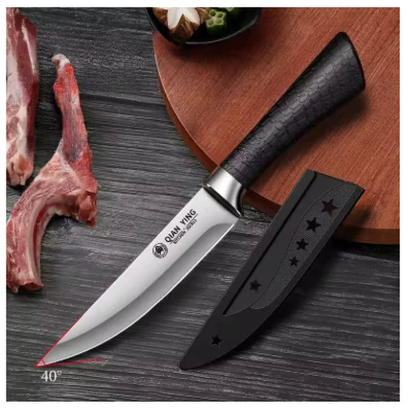 Stainless Steel Boning Knife Set – Sharp Cleaver, Slicing & Utility Knives for Meat Cutting, Professional Kitchen Cooking Tools