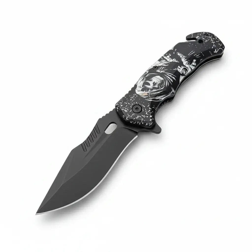 Portable Folding Knife for Camping, Hunting, Fishing, Hiking. with Broken Glass Function